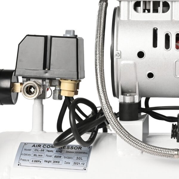 Hyco Oil Free Dental Silent Air Compressor with 100% Copper Winding (OF-30L) - Image 2