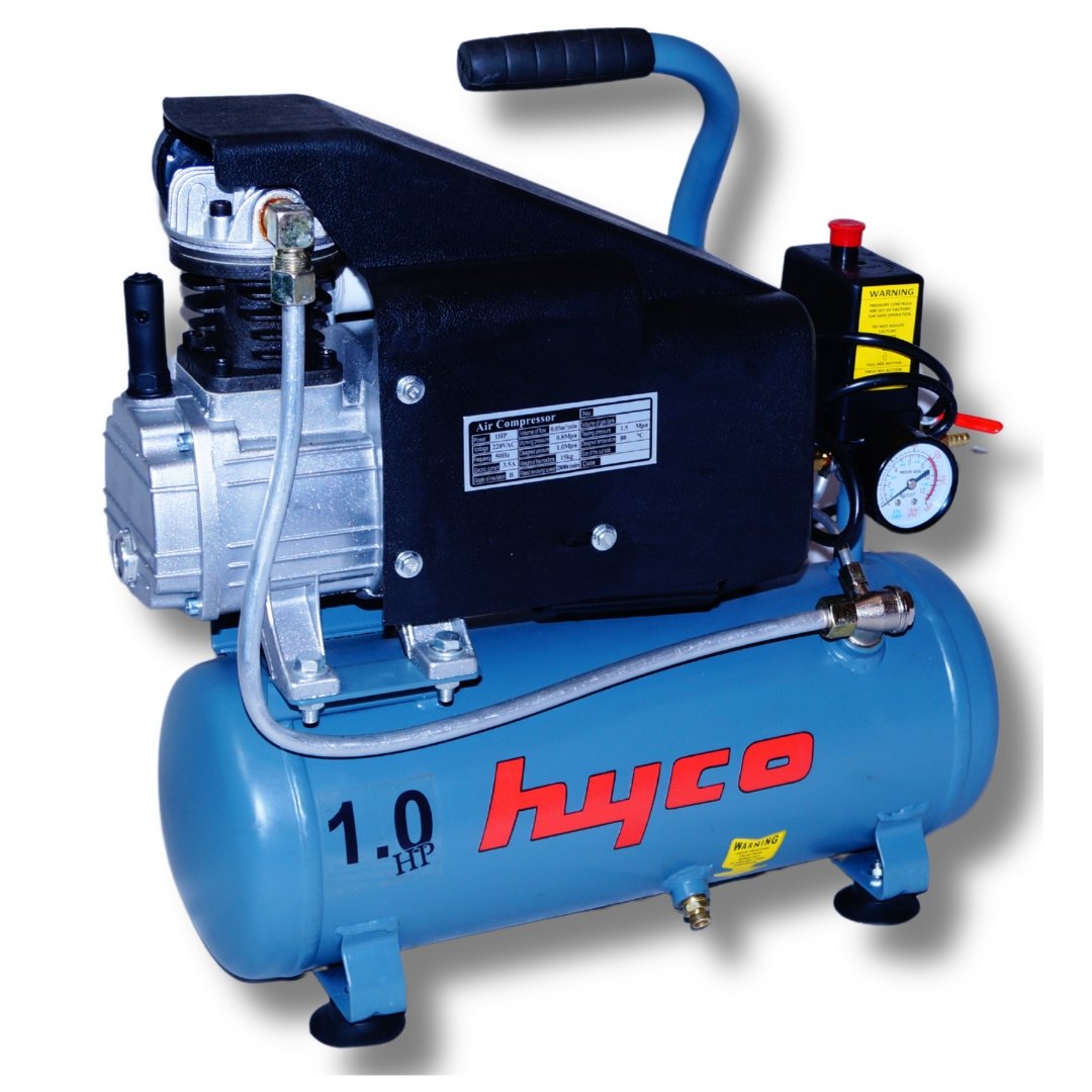 Hyco Lubricated Portable Silent Air Compressor 9L tank (1HP LUBRICATED)