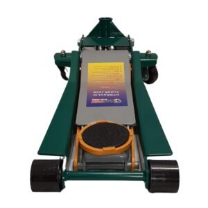 HYCO Casper 4 Ton Capacity Double Piston Trolley Jack for Low Floor Cars with Hyco Jack Stands Pair