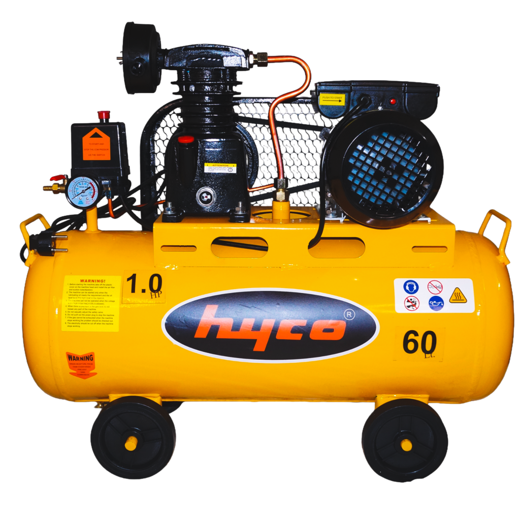 Hycomp Compressor HYCO 1HP Belt Driven Lubricated Air Compressor with 100% Copper Winding ...